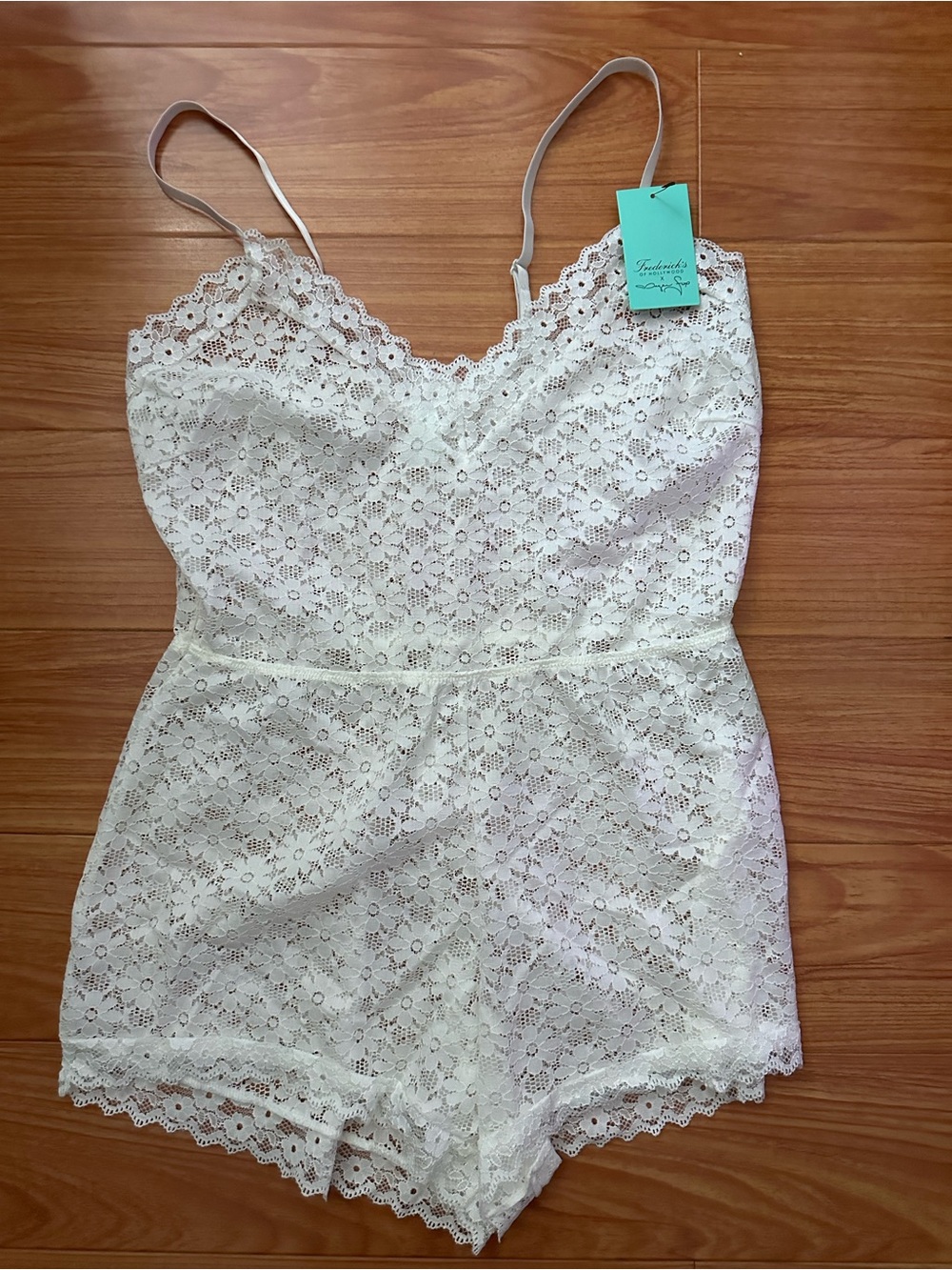 Frederick’s of Hollywood White Lace Romper - Intimates - Size M